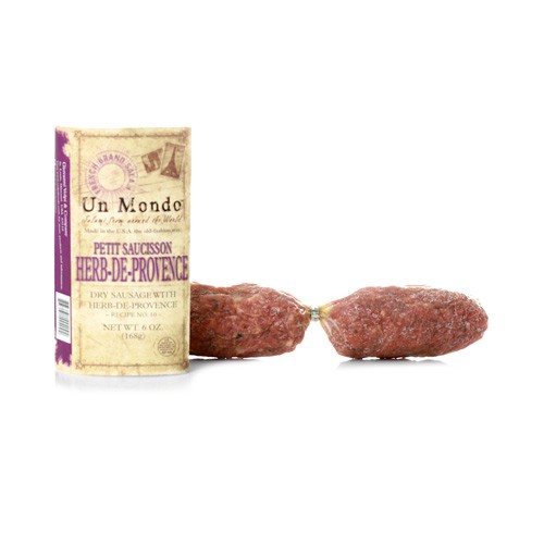 Un Mondo Petit Saucisson Dry Sausage with Herb-de-Provence 6 oz