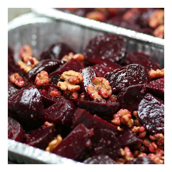 Honey Glazed Quartered Beets with Walnuts